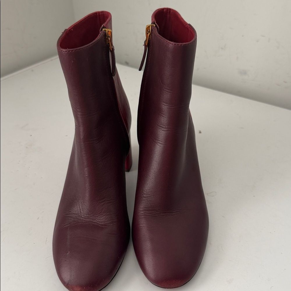 Tory Burch Women's Brooke Two-Tone Leather Booties 8 - Picture 6 of 8